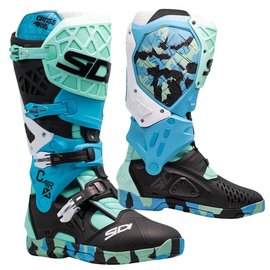 Sidi CrossAir X Messy Cyan Motocross Boots - Image 2