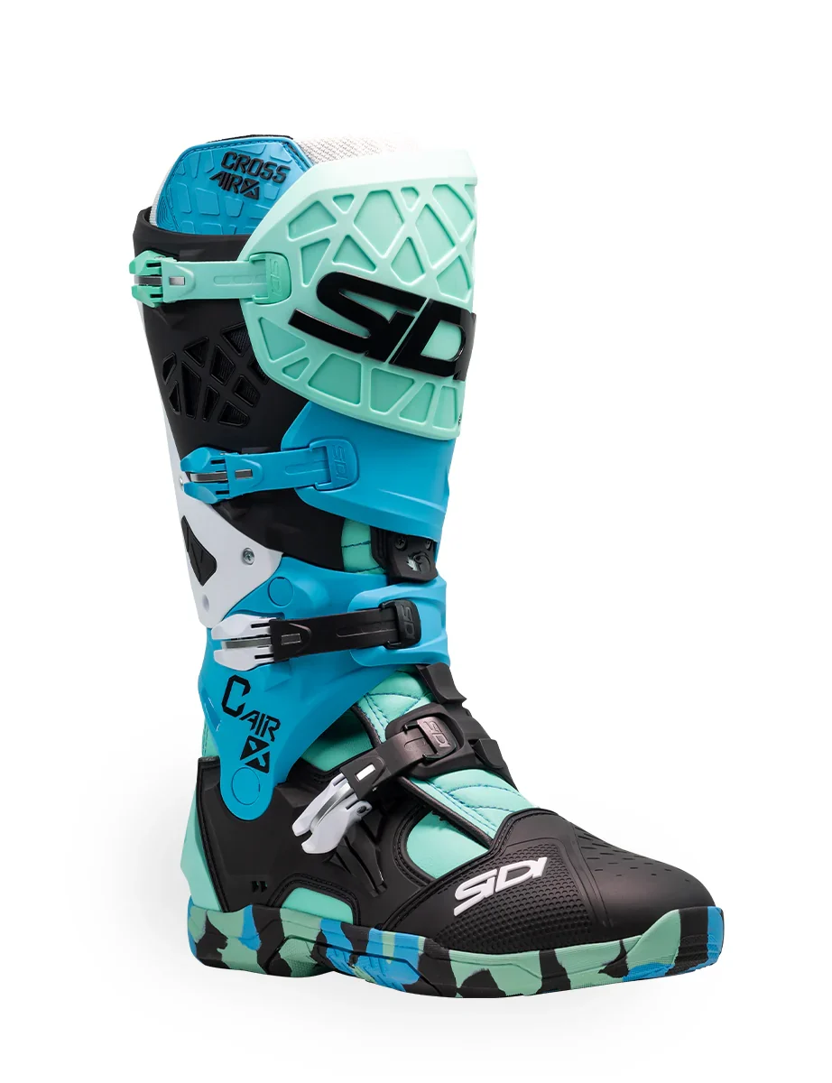 Sidi CrossAir X Messy Cyan Motocross Boots - Image 3