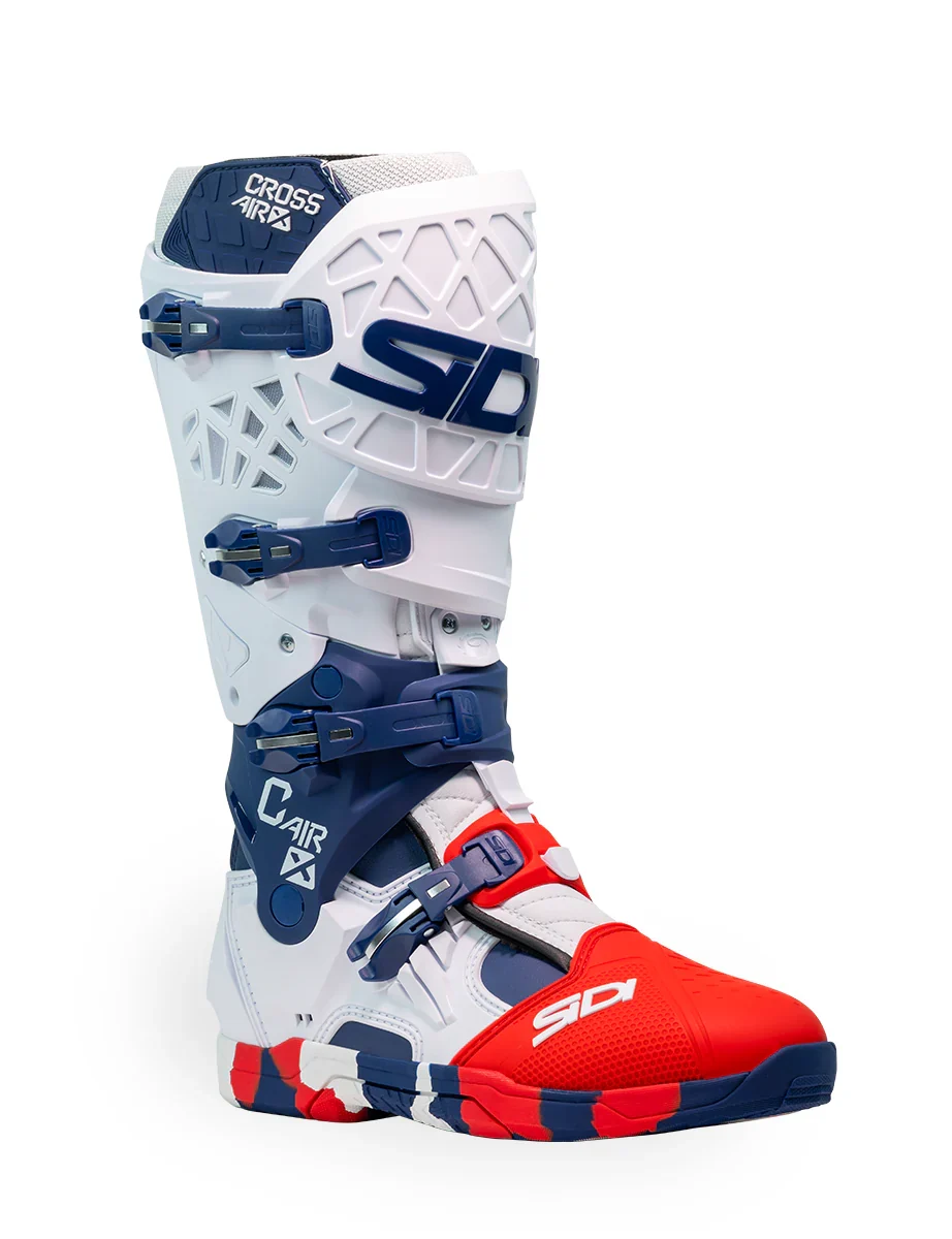 Sidi CrossAir X White Navy Red Motocross Boots - Image 3