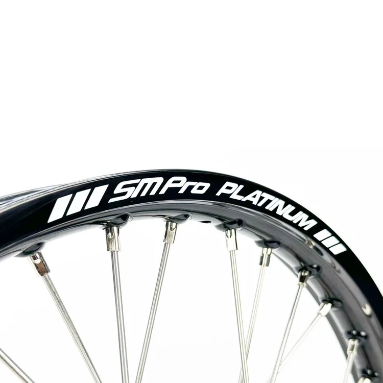 SM Pro Platinum Wheel Set - GasGas - Red Hub Black Rim - Image 3