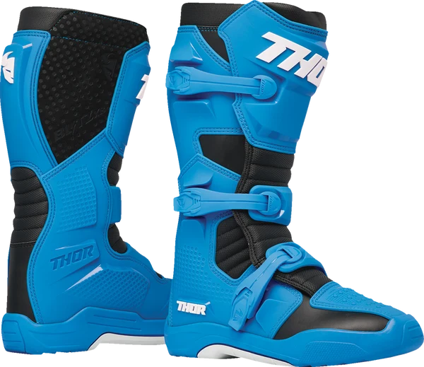 Thor Blitz XR Kids Youth Motocross Boots Blue Black