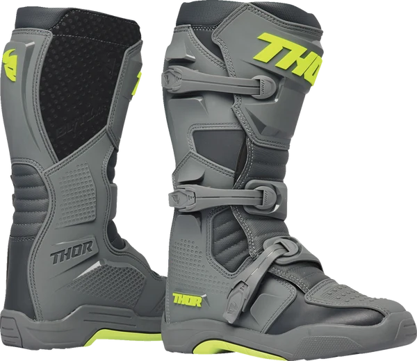 Thor Blitz XR Kids Youth Motocross Boots Grey Charcoal