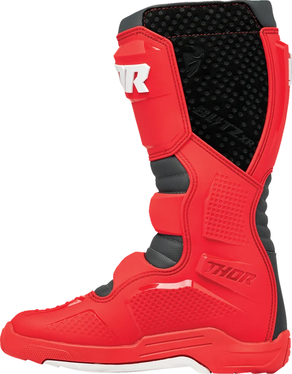 Thor Blitz XR Kids Youth Motocross Boots Red Black - Image 2