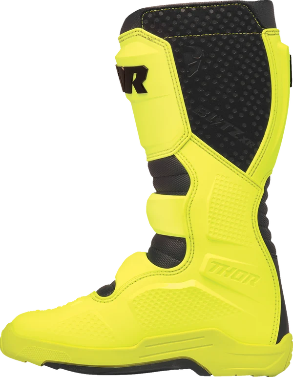 Thor Blitz XR Kids Youth Motocross Boots Fluo Acid Black - Image 3